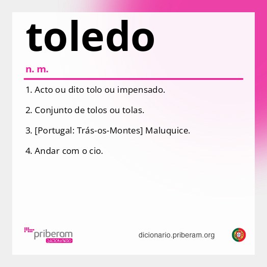 Significado de toledo