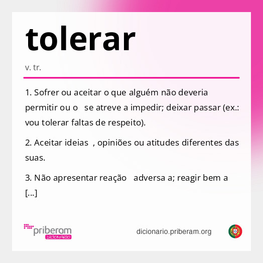 Significado de tolerar