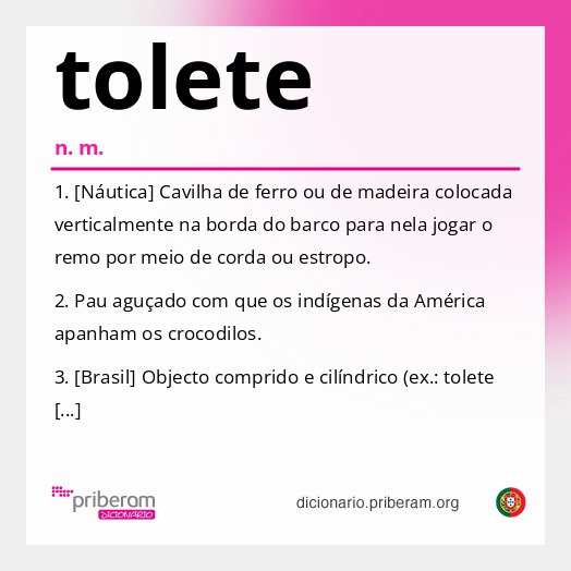 Significado de tolete