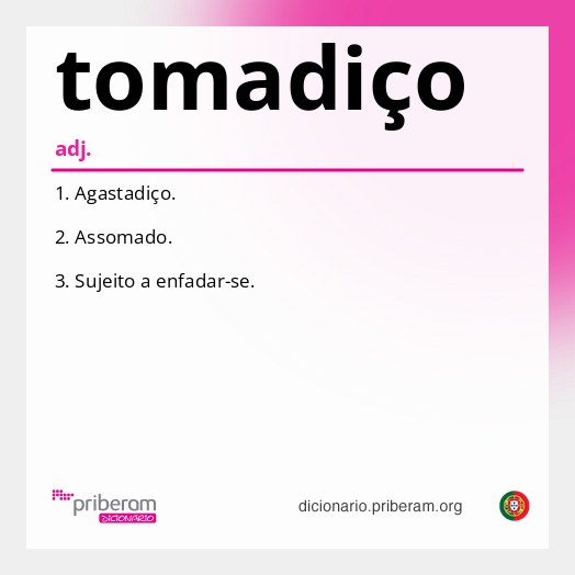 Significado de tomadiço