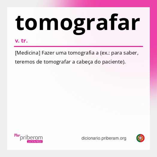 Significado de tomografar