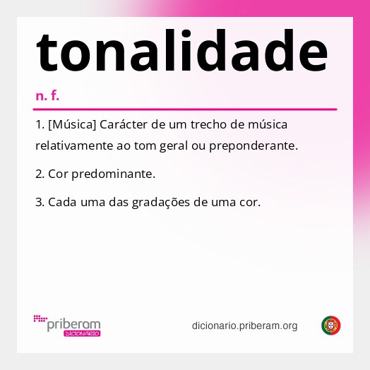Significado de tonalidade
