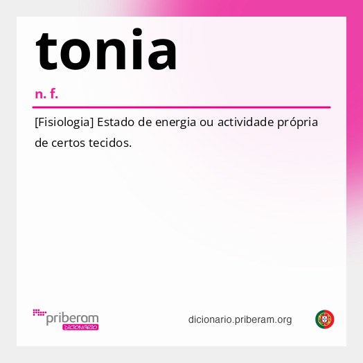 Significado de tonia