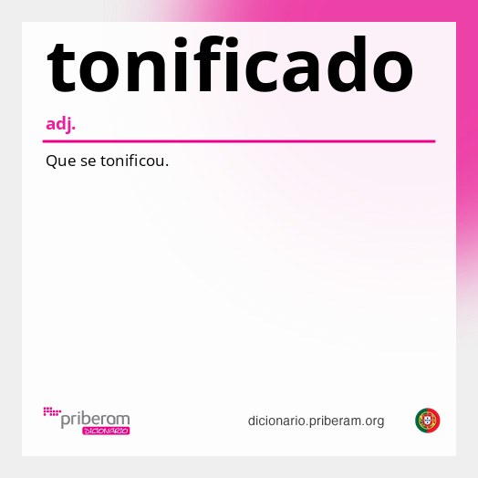 Significado de tonificado