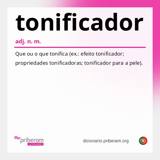 Significado de tonificador