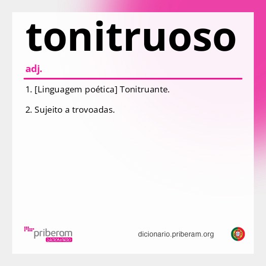 Significado de tonitruoso