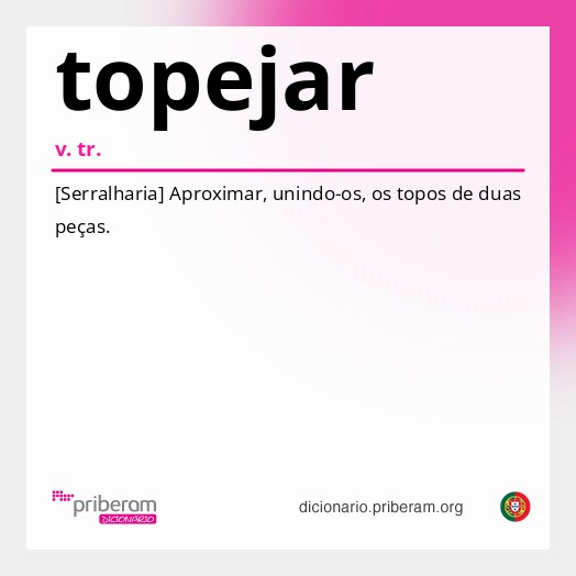Significado de topejar