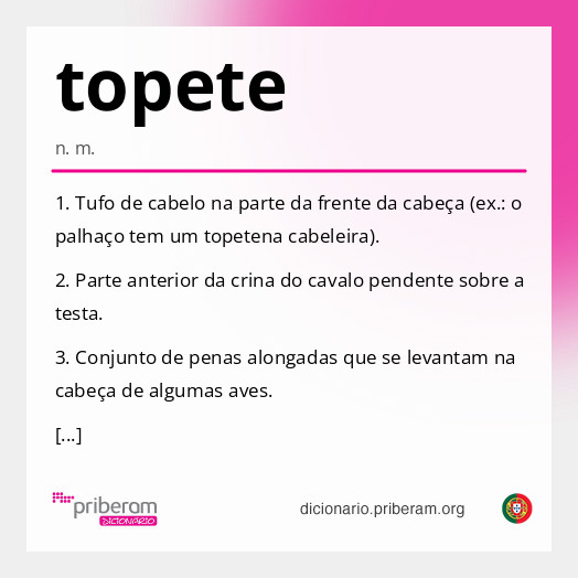Significado de topete