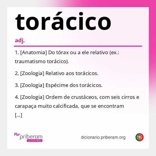 Significado de torácico