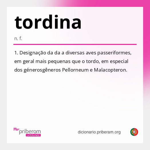 Significado de tordina