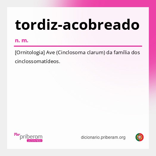 Significado de tordiz-acobreado