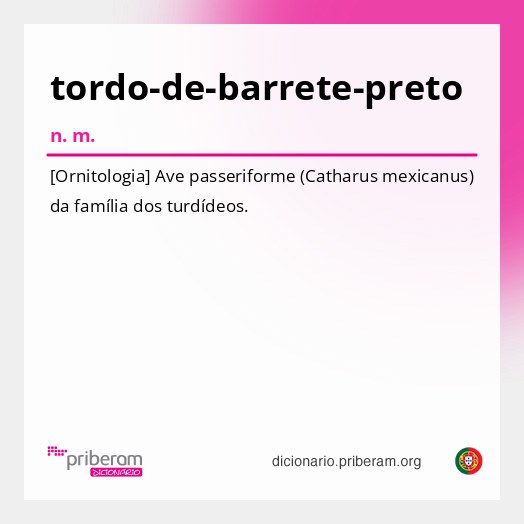 Significado de tordo-de-barrete-preto