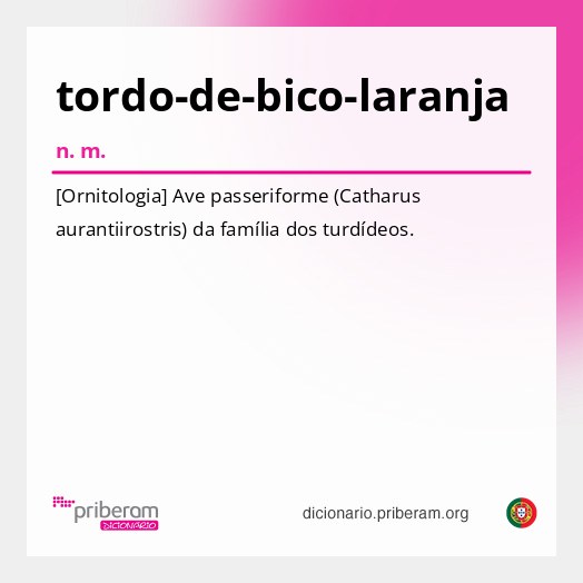 Significado de tordo-de-bico-laranja