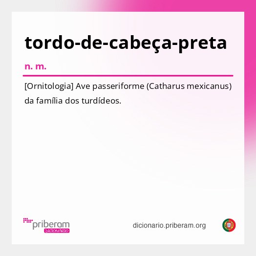 Significado de tordo-de-cabeça-preta