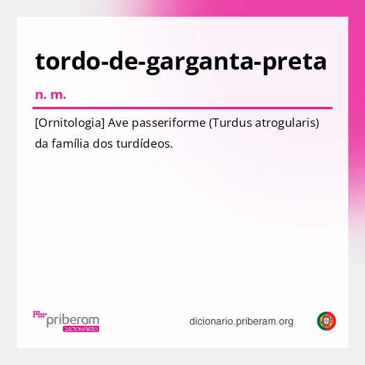 Significado de tordo-de-garganta-preta