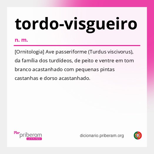 Significado de tordo-visgueiro