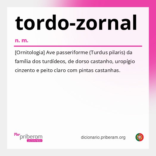 Significado de tordo-zornal