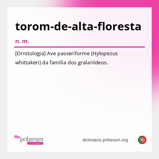 Significado de torom-de-alta-floresta