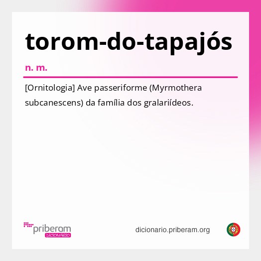 Significado de torom-do-tapajós