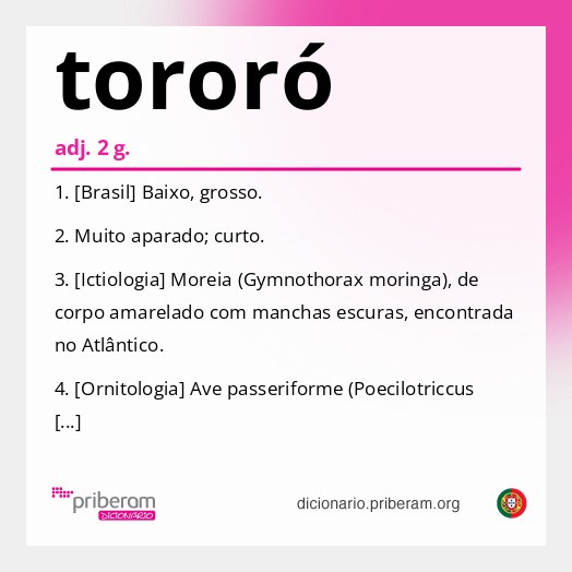 Significado de tororó