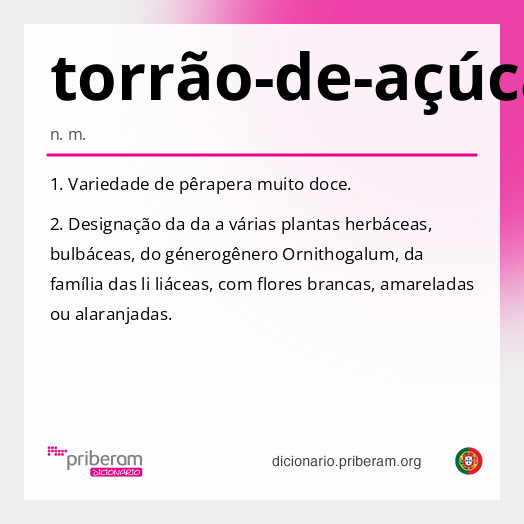 Significado de torrão-de-açúcar