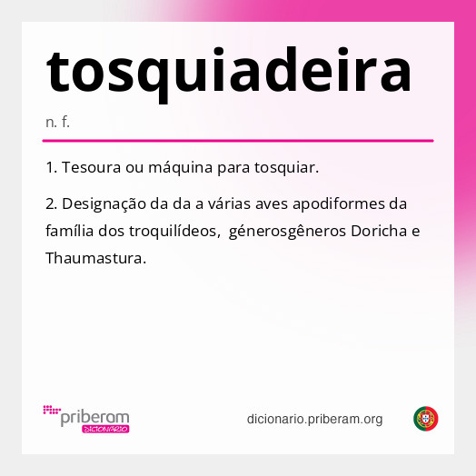 Significado de tosquiadeira