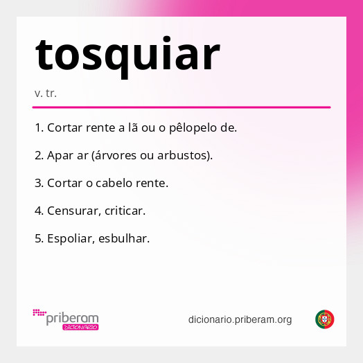 Significado de tosquiar