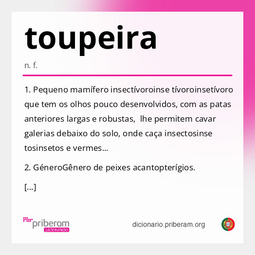 Significado de toupeira