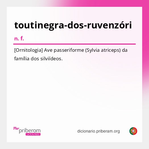 Significado de toutinegra-dos-ruvenzóri