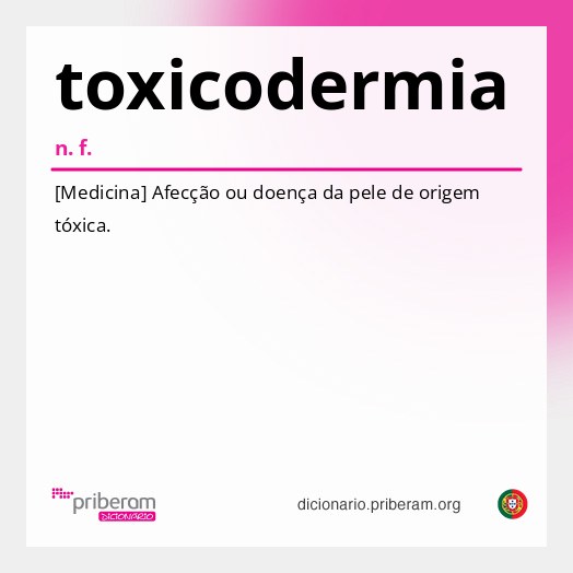 Significado de toxicodermia