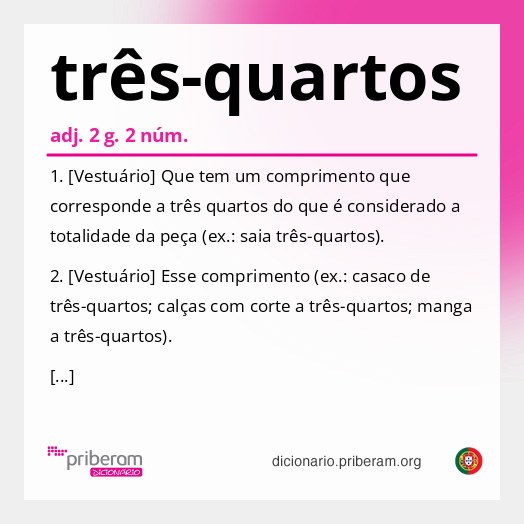 Significado de três-quartos