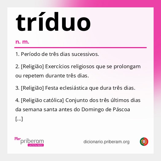 Significado de tríduo