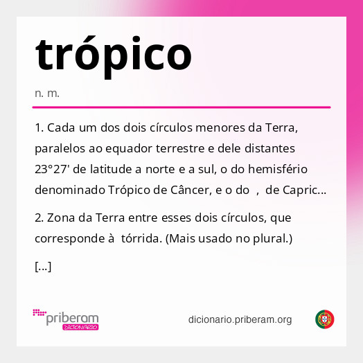 Significado de trópico