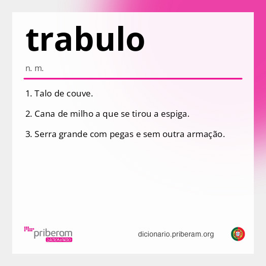 Significado de trabulo