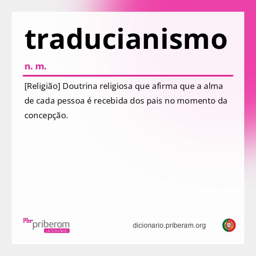 Significado de traducianismo