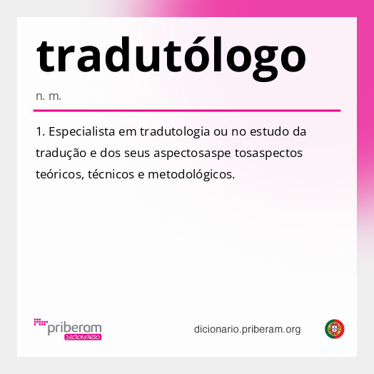 Significado de tradutólogo
