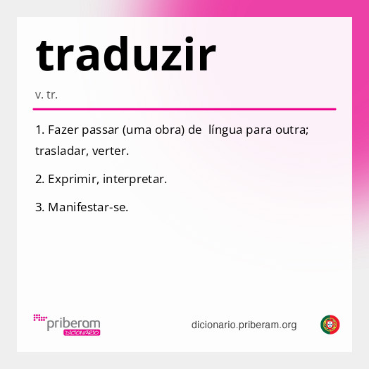 Significado de traduzir