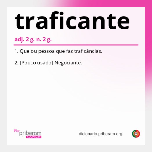 Significado de traficante