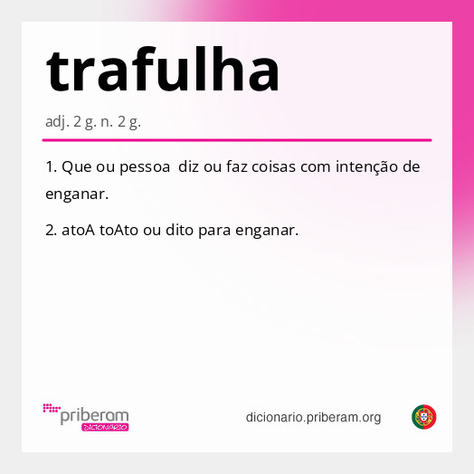 Significado de trafulha