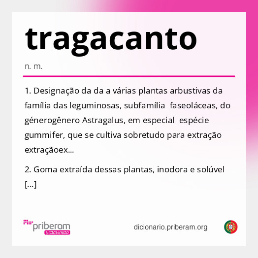 Significado de tragacanto