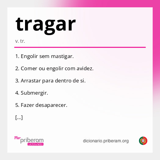 Significado de tragar