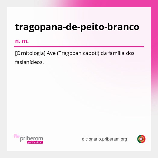 Significado de tragopana-de-peito-branco