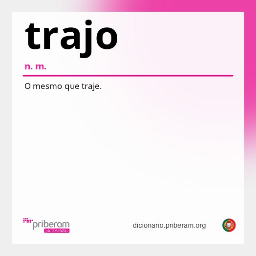 Significado de trajo