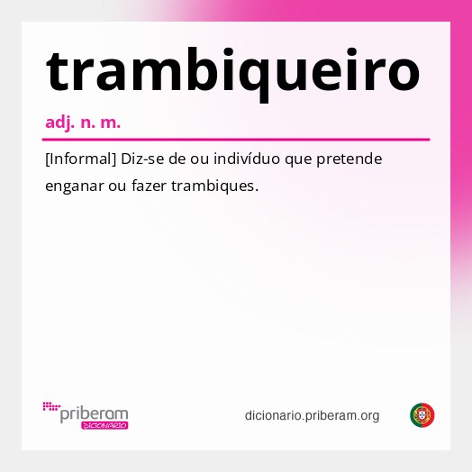 Significado de trambiqueiro