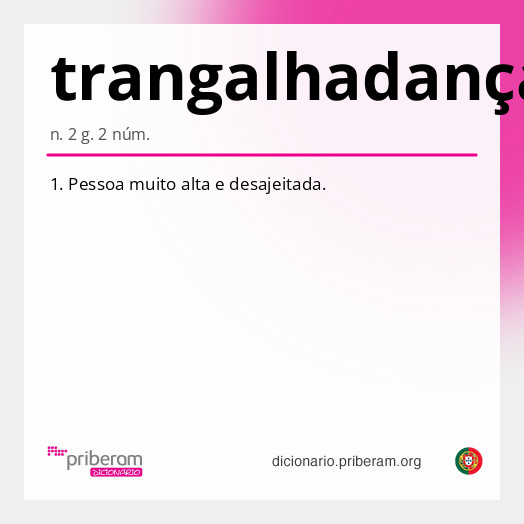 Significado de trangalhadanças