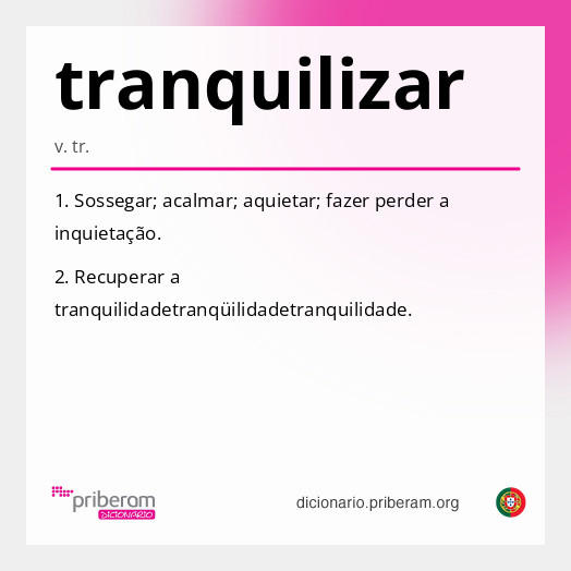 Significado de tranquilizar