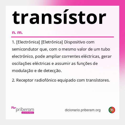 Significado de transístor