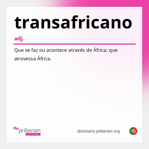 Significado de transafricano