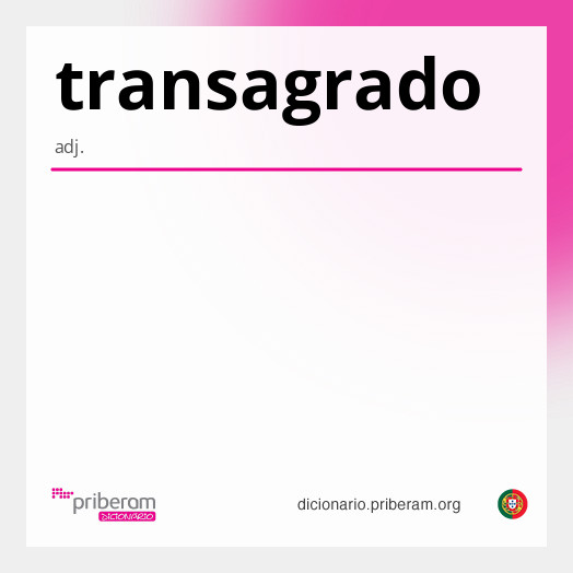 Significado de transagrado