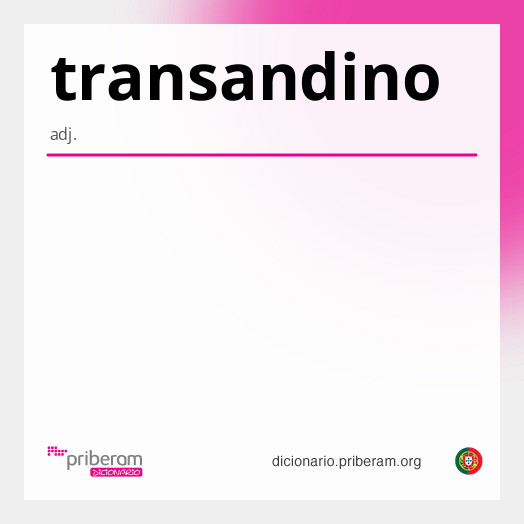 Significado de transandino